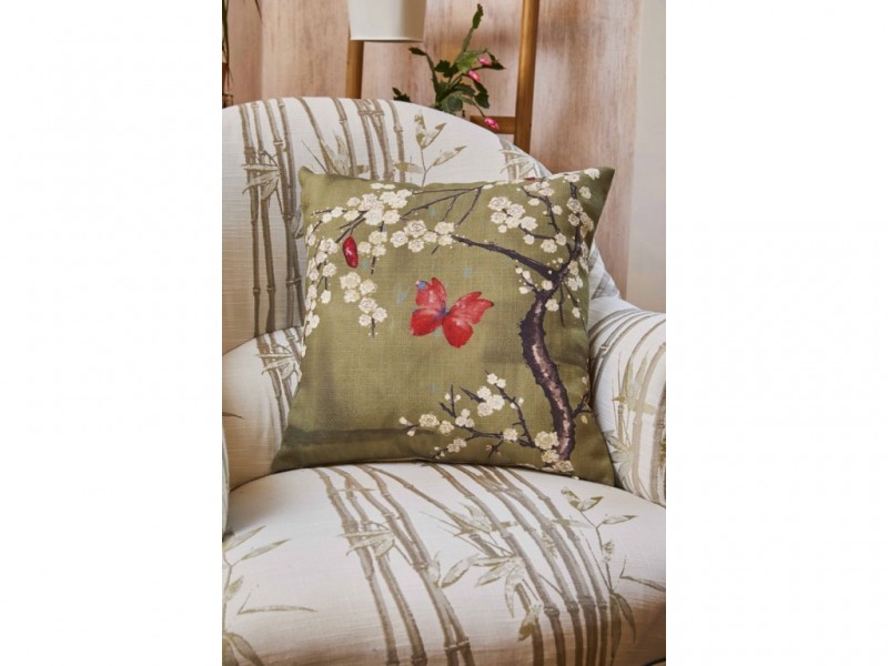 The Chateau by Angel Strawbridge Blossom and Butterfly Filled Basil Cushion